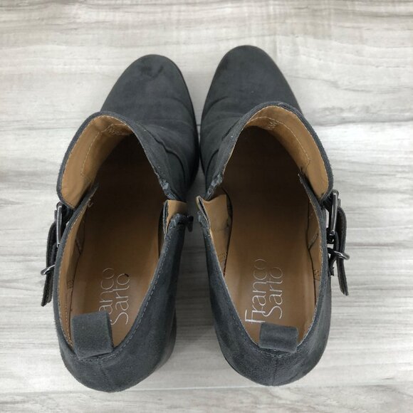 Franco Sarto Ankle Boots Women's 6.5 Halle II Gray Faux Suede Booties - Picture 10 of 12